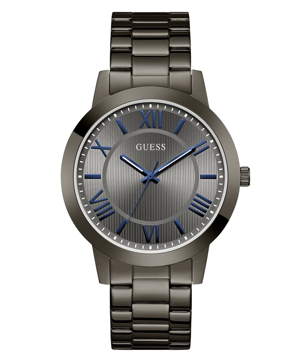 GUESS Men's Wyatt Gunmetal Stainless Steel Analog Watch
