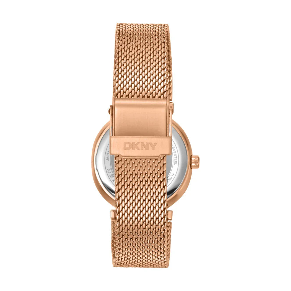 DKNY Evening Rose Gold-Tone Stainless Steel Women's Watch